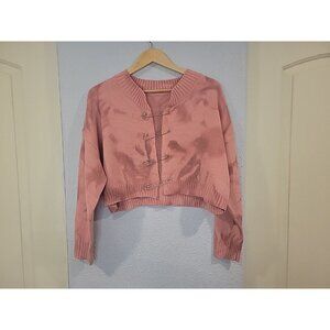 Hip‎ Chic Tie Dye Safety Pins Cardigan Knitted Warm Streetwear Knitted Sweater